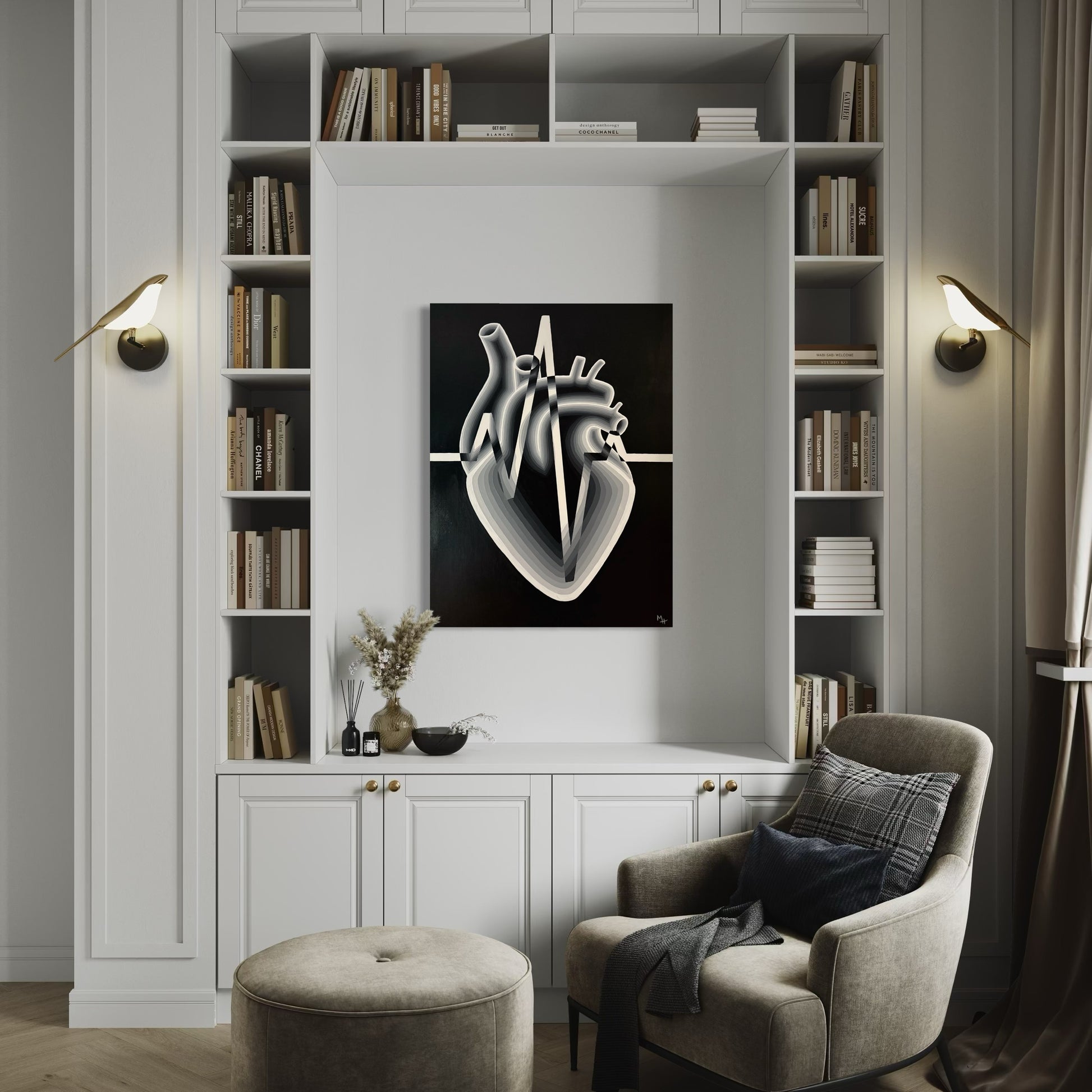 Black and White Heart