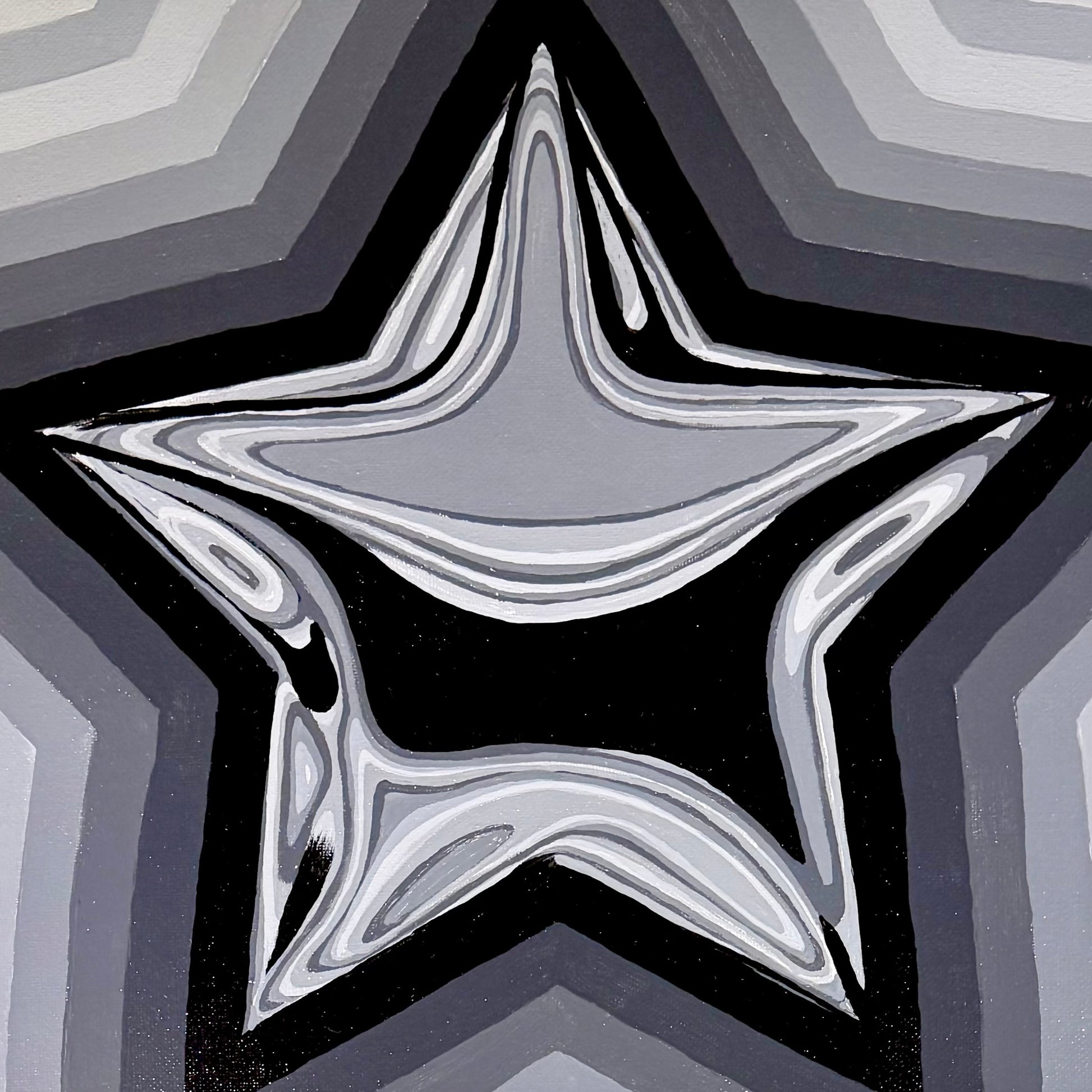 Grayscale Iridescent Star