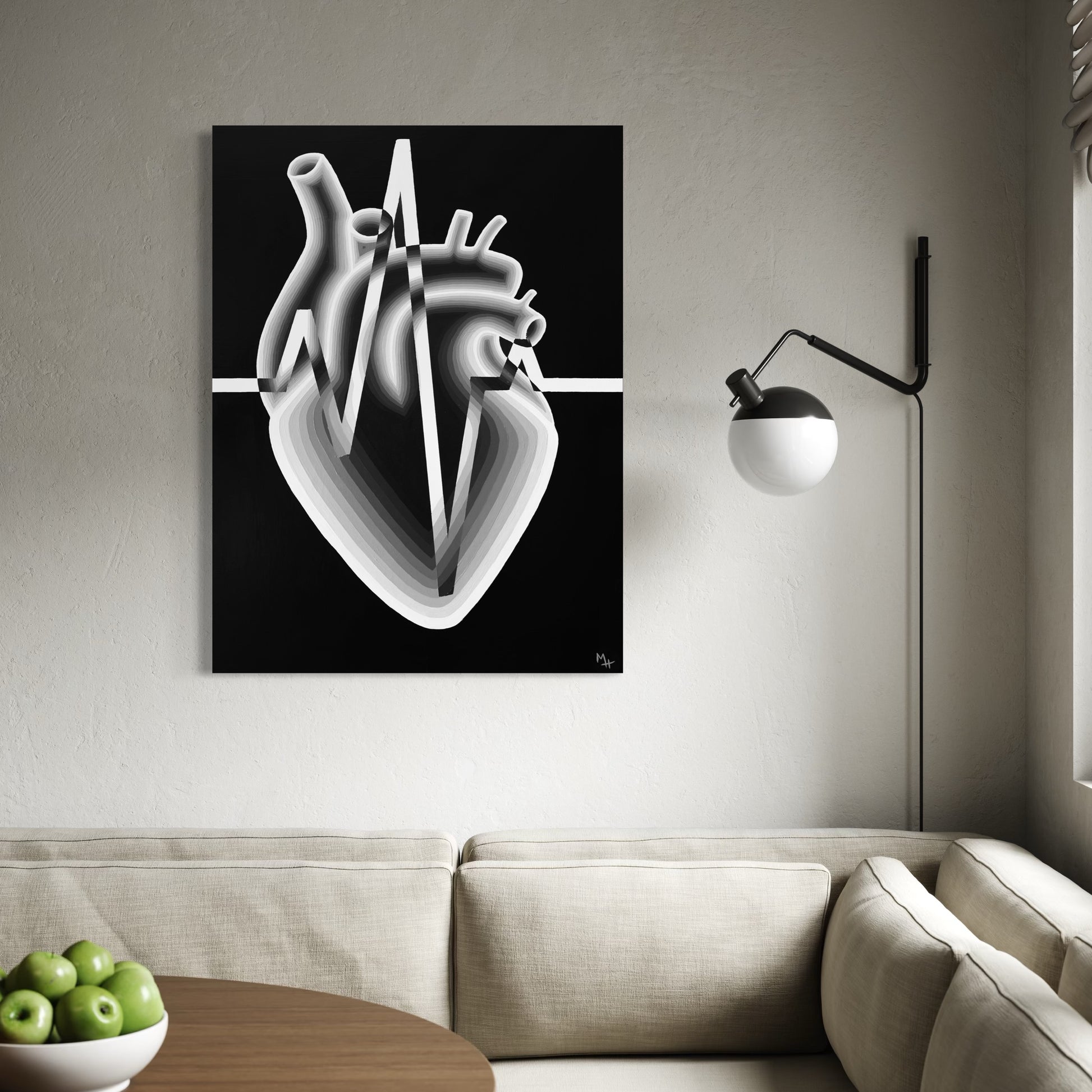 Black and White Heart